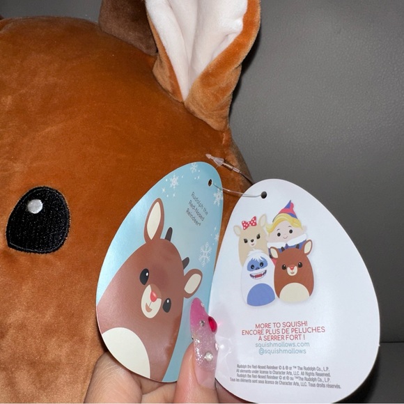 12” Squishmallows Rudolph the Red Nosed Reindeer Plush Toy - Picture 5 of 8